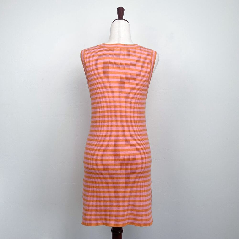 Spell And The Gypsy Collective Calypso Summer Striped Pink Orange Mini Dress MED - Picture 8 of 11